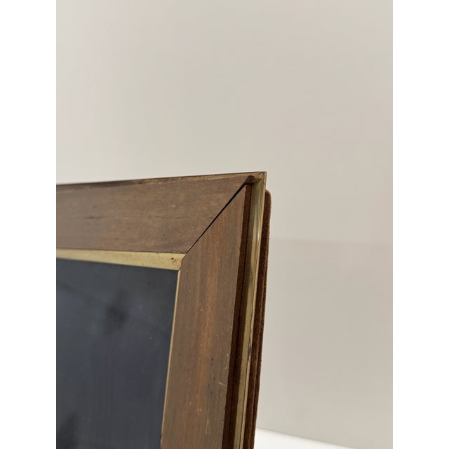 Italian Bottega Veneta Brass and Wood Picture Frame – Italian Luxury 10.5” X 8.5” For Sale - Image 3 of 6