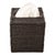 Boho Chic Artifacts Rattan Column Tissue Box Cover in Tudor Black For Sale - Image 3 of 7