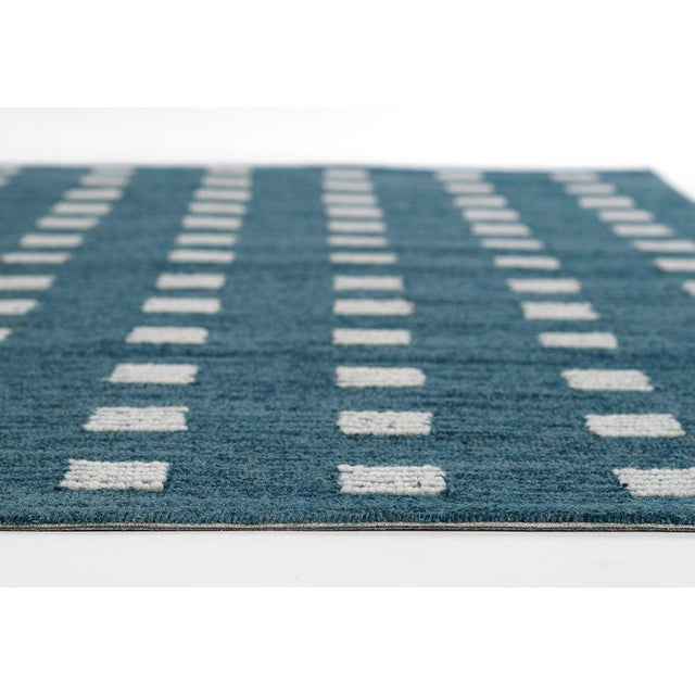 2020s Momeni Archer Geometric Blue Hand Tufted Area Rug 2' X 3' For Sale - Image 5 of 9
