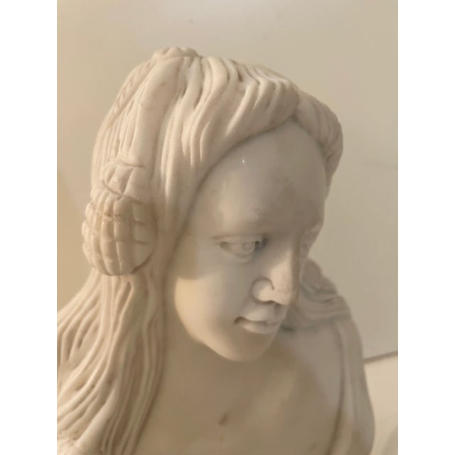 1970s Stone Female Bust on Base For Sale In Miami - Image 6 of 11