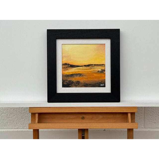 Black Orange & Golden Yellow Abstract Landscape by Contemporary British Artist 2025 For Sale - Image 15 of 15