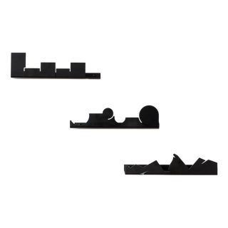 NVMD City Floating Shelf in Black Steel from EMKO, Set of 2 For Sale