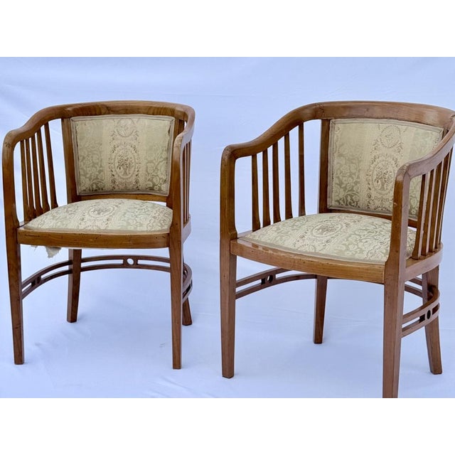 Vienna Secession Armchairs by Josef Maria Olbrich, Austria, 1900s, Set of 2 For Sale - Image 3 of 11