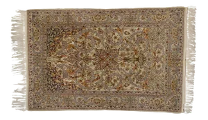 Vintage Persian Isfahan Wool and Silk Prayer Rug - 03'06 X 05'04