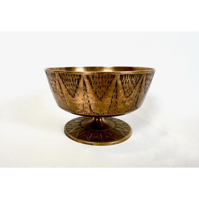 Vintage Danish Brass Footed Pedestal Bowl from Nordisk Malm, 1950s For Sale - Image 10 of 12
