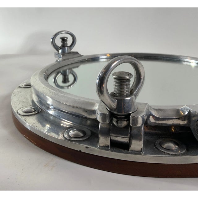 Aluminum Ship’s Porthole Mirror For Sale - Image 9 of 11