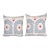 Suzani Baby Blue Cushion Cover - a Pair For Sale