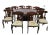 Large 1880's Empire Mahogany Dining Table Set For Sale