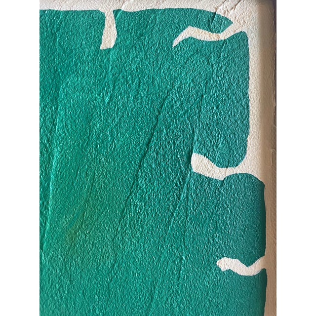 Wood 2025 Contemporary Summer Green Gallery Wall Collection of Paintings on Canvas by Artist r.k. Red - Set of 3 For Sale - Image 7 of 12