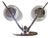 Metal Vintage Enameled Glass, Brass & Nickel Two Light Wall Sconces - Set of Three For Sale - Image 7 of 17