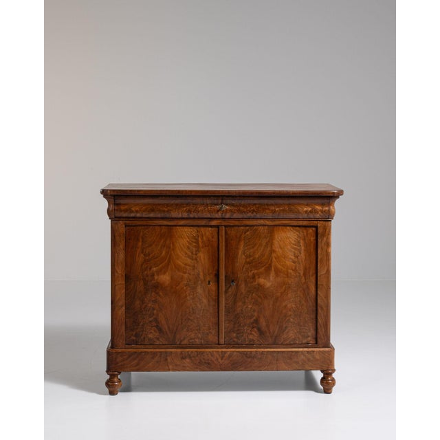 Wood 19th Century France Rich Mahogany Flame Mahogany Buffet For Sale - Image 7 of 11