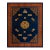 1920s Navy Blue Medallion Greek Key Antique Chinese Art Deco Knotted Rug For Sale