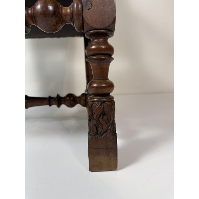 17th Century Carved Walnut Armchair, Lombardy, 1600 For Sale - Image 15 of 18