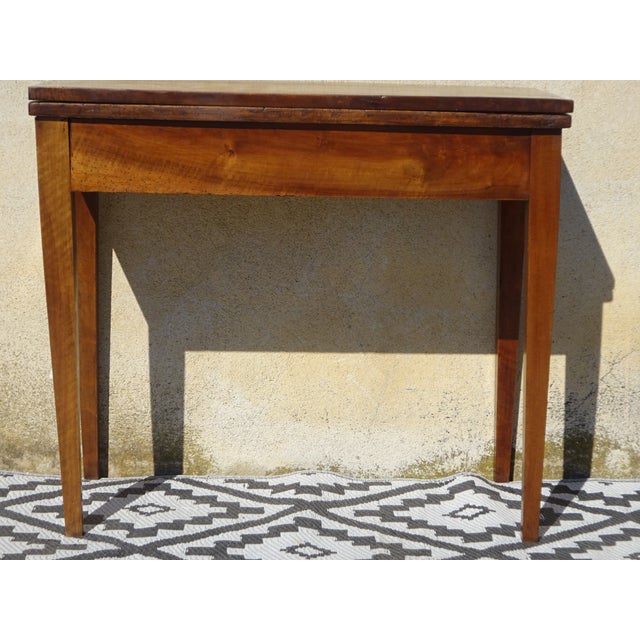 Brown Antique Game Table in Walnut, 1800s For Sale - Image 8 of 18