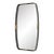 Black and Gold Lipped Frame Mirror For Sale