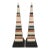 1900s Large Pair of Italian Grand Tour Neoclassical Marble Specimen Obelisks For Sale