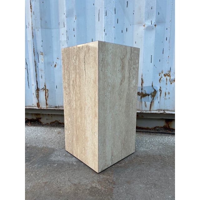 Postmodern Marbleized Laminated Pedestal. Circa 1980s For Sale - Image 10 of 10