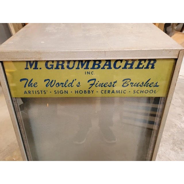 Mid 20th Century Industrial Paintbrush Point of Sale Cabinet For Sale In San Francisco - Image 6 of 11