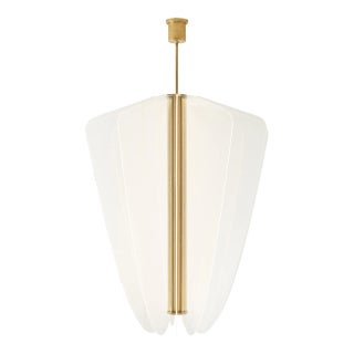 Visual Comfort Modern Nyra 42 Chandelier LED Plated Brass For Sale
