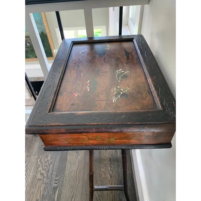 French 1850s French Antique Napoleon III Sewing Table For Sale - Image 3 of 8