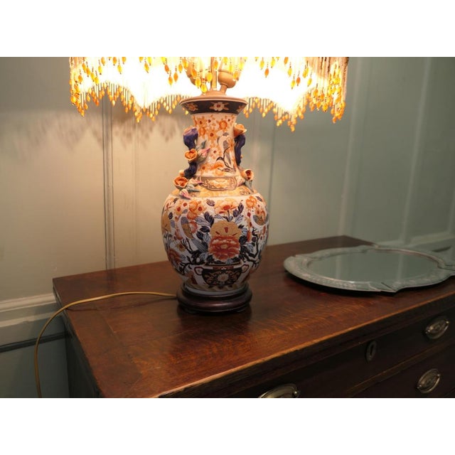 Famille Rose Vase Lamp, 1920s For Sale - Image 3 of 8