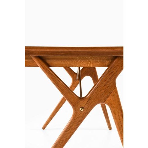 Desk in Brass and Teak, 1950s For Sale - Image 6 of 8