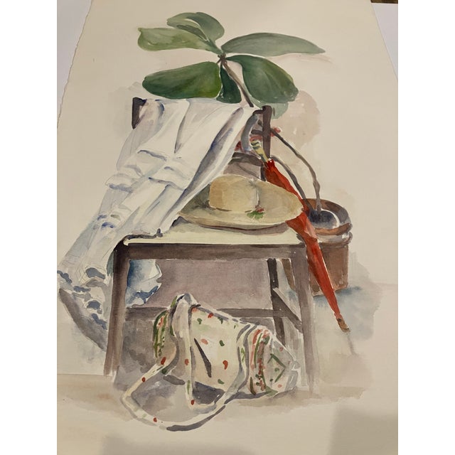 Original approx 13 x 20 painting on paper unsigned unframed smudge on bottom left would be covered by framing