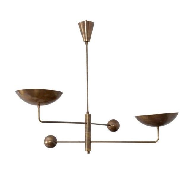 Vintage Hanging Light in Brass, 1960s For Sale - Image 9 of 9