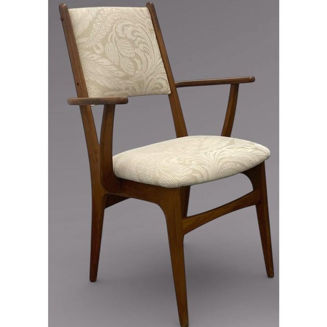 Mid Century Danish Teak Wood Arm Chair With Sculpted Frame For Sale In Phoenix - Image 6 of 6