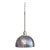 Custom Made Chrome and Brass Half Globe Pendant Lamp For Sale