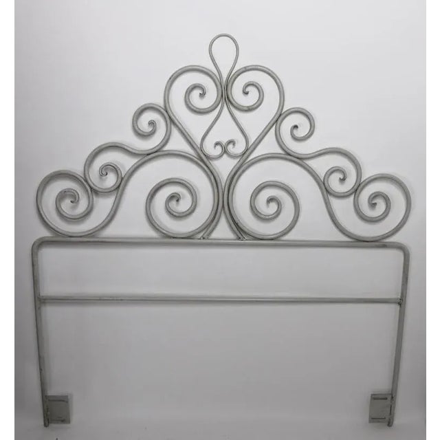 Pair Wrought Iron Scrollwork Headboards For Sale In New York - Image 6 of 10