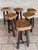 Set of 6 Vintage French Wood and Hemp Bar Stools Attributed to Adrien Audoux and Frida Minet For Sale In Austin - Image 6 of 18