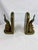 Hollywood Regency Green & Brass-Toned Peacock Bookends - A Pair For Sale - Image 4 of 11