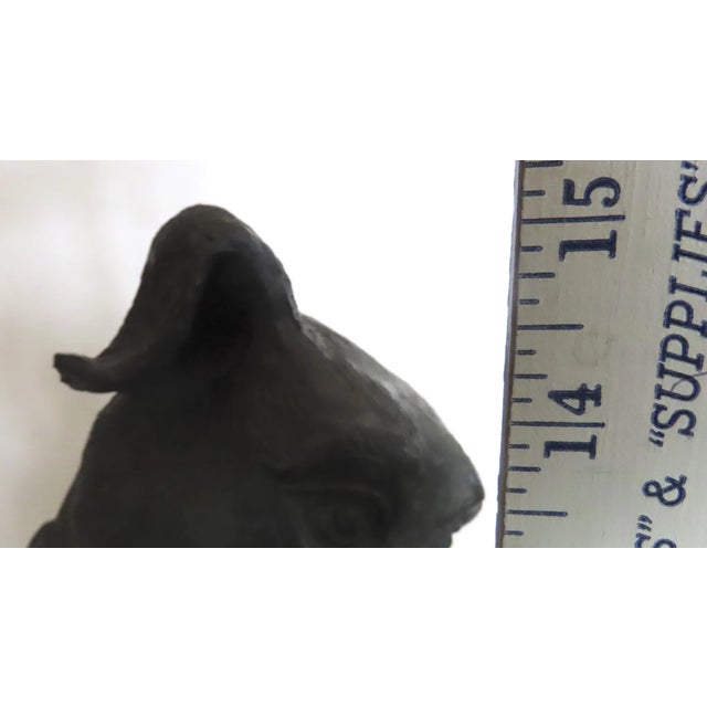 Vintage Bronze Dog Sculpture Water Fountain Hose For Sale - Image 12 of 12