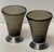 Art Deco Vases of Ribbed Smoked Glass and Chrome - From France (Two Available) For Sale - Image 4 of 15