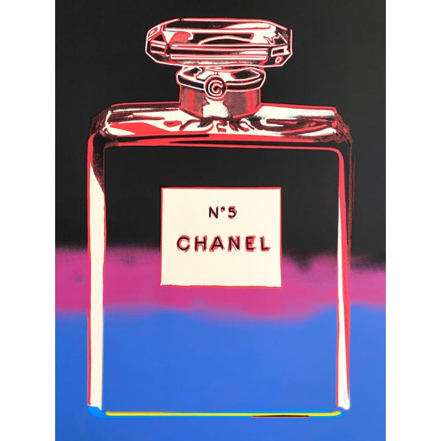 1990s Andy Warhol Vintage 1997 Fine Art Silkscreen Print Large Pop Art Poster " Chanel No. 5 " 1985 For Sale - Image 5 of 13