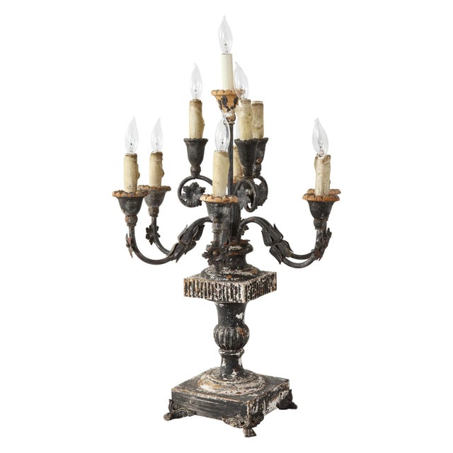 19th Century Italian Wood and Gesso Candelabra, Electrified For Sale - Image 13 of 13