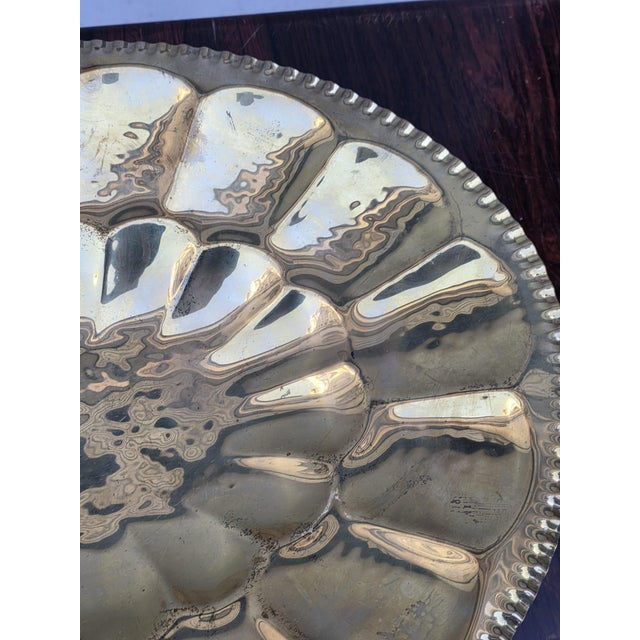 Hand-Embossed Oval Tray, Italy, 1960s For Sale - Image 6 of 8