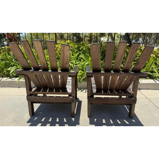 Rustic 1940s Adirondack Chairs & Table -Three Piece Set For Sale - Image 3 of 7