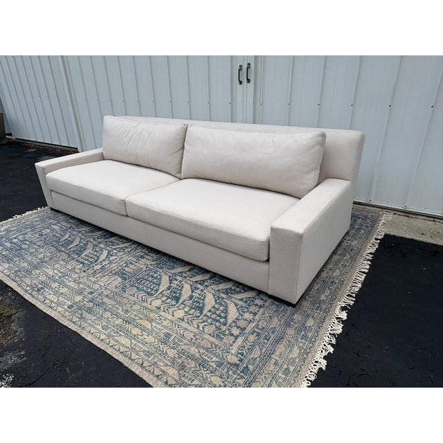 Rh Parisian Track Arm 2-Cushion Sofa 9' | Luxe 44" Depth | Down-Feather Fill | Holland & Sherry Wool Twill | Dove For Sale - Image 15 of 18