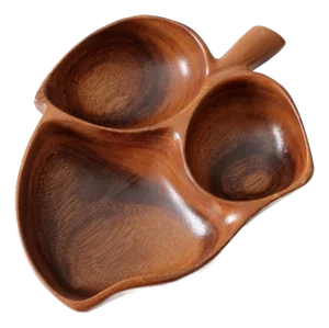 Mid Century Monkey Pod Wood Serving Bowl