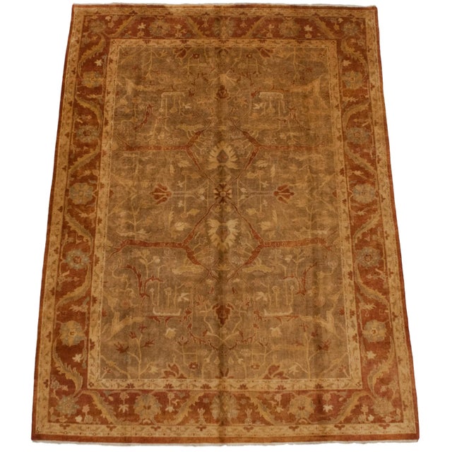 New Gold Wash Indian Oushak Design Rug - 9'9" X 13'3" For Sale In New York - Image 6 of 12