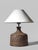 Brown White Ceramic Shade Table Lamp, 1960s For Sale - Image 8 of 8