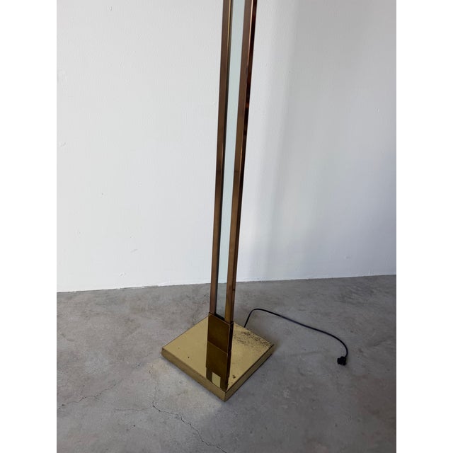 1980s Postmodern George Kovacs Brass & Glass Geometric Floor Lamp For Sale In Miami - Image 6 of 14