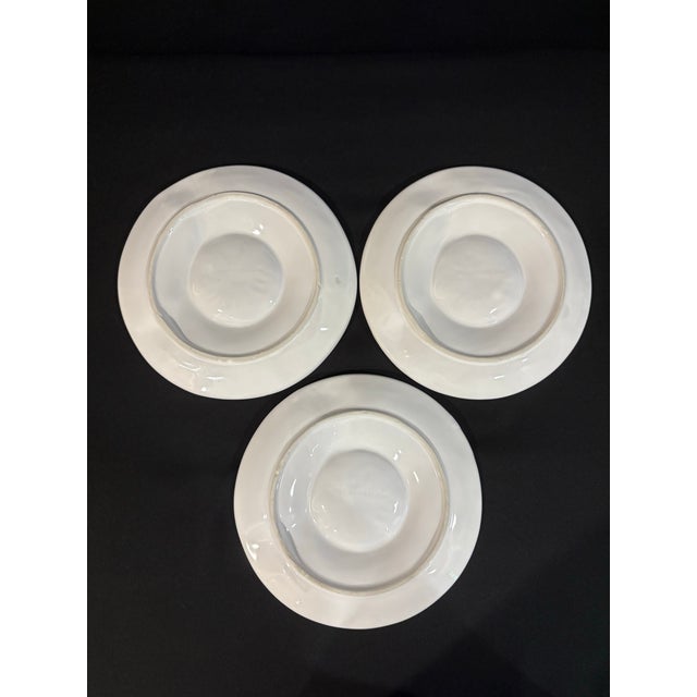 Early 21st Century Contemporary Majolica Style Artichoke Plates From Portugal - Set of Three For Sale - Image 5 of 8