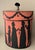 Vintage Oval Wallpaper Box by Atelier of Hudson, New York With Black Regency Silhouettes on a Pink Ground For Sale - Image 11 of 18