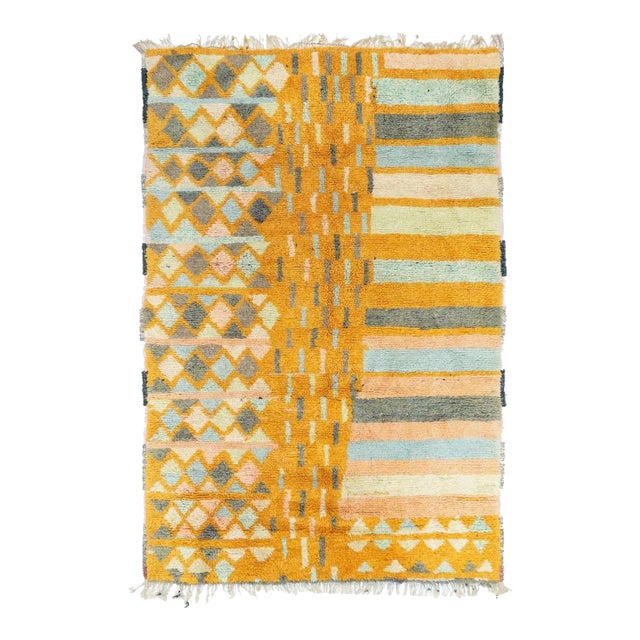 Vintage Morrocan Rug 4'10'' x 7'5'' For Sale