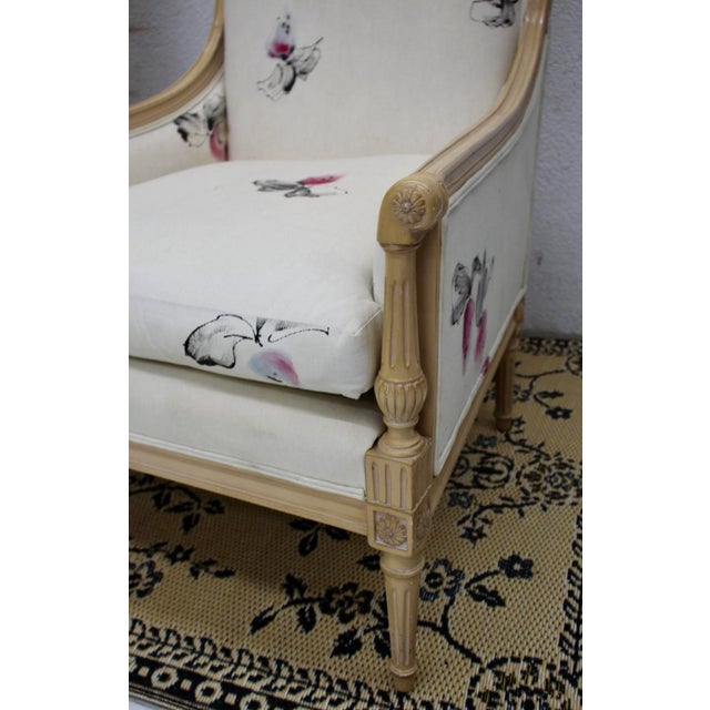 Wood Mid 20th Century Pair of Wood Carved French Armchairs For Sale - Image 7 of 9