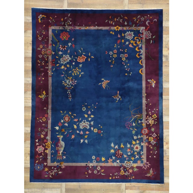 Antique Chinese Art Deco Rug - 08'09 x 11'06 For Sale In Dallas - Image 6 of 7