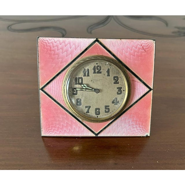 Art Deco Table Clock from Henry Capt Genève, 1930s For Sale - Image 4 of 14
